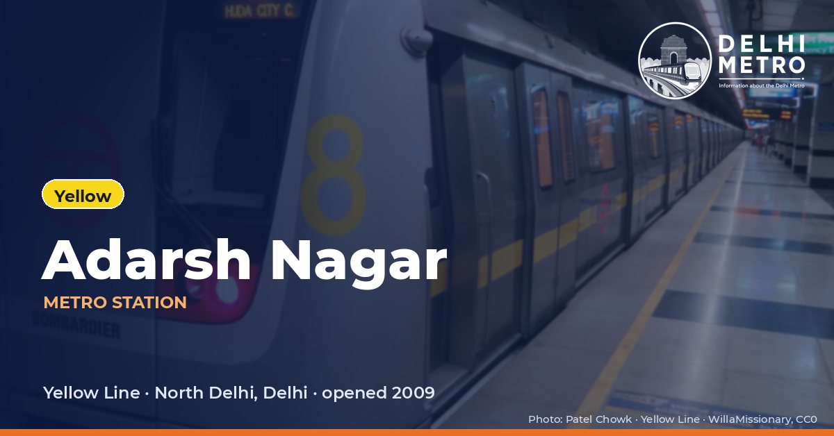 Adarsh Nagar metro station, Delhi Metro