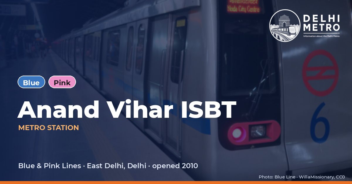 Anand Vihar ISBT metro station, Delhi Metro
