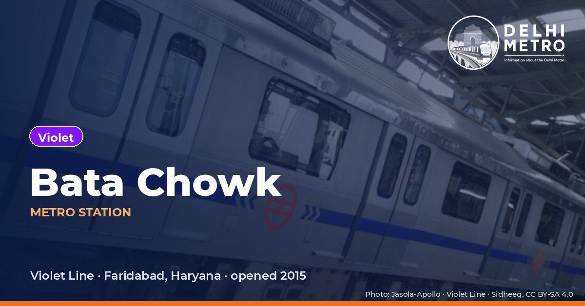 Bata Chowk metro station, Delhi Metro