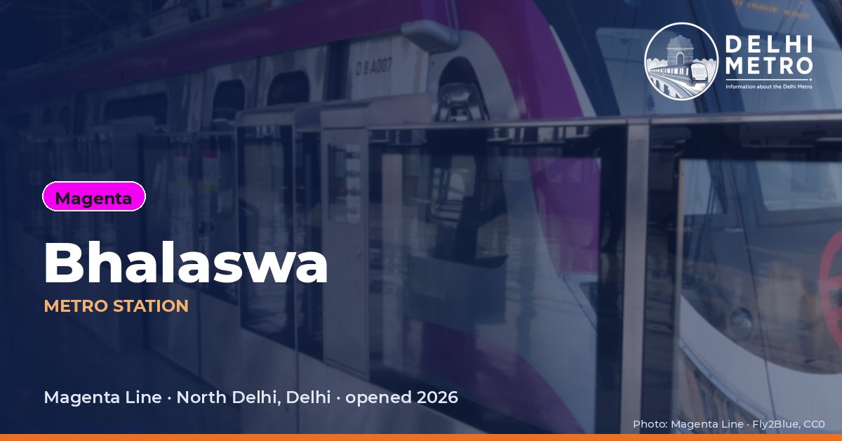 Bhalaswa metro station, Delhi Metro