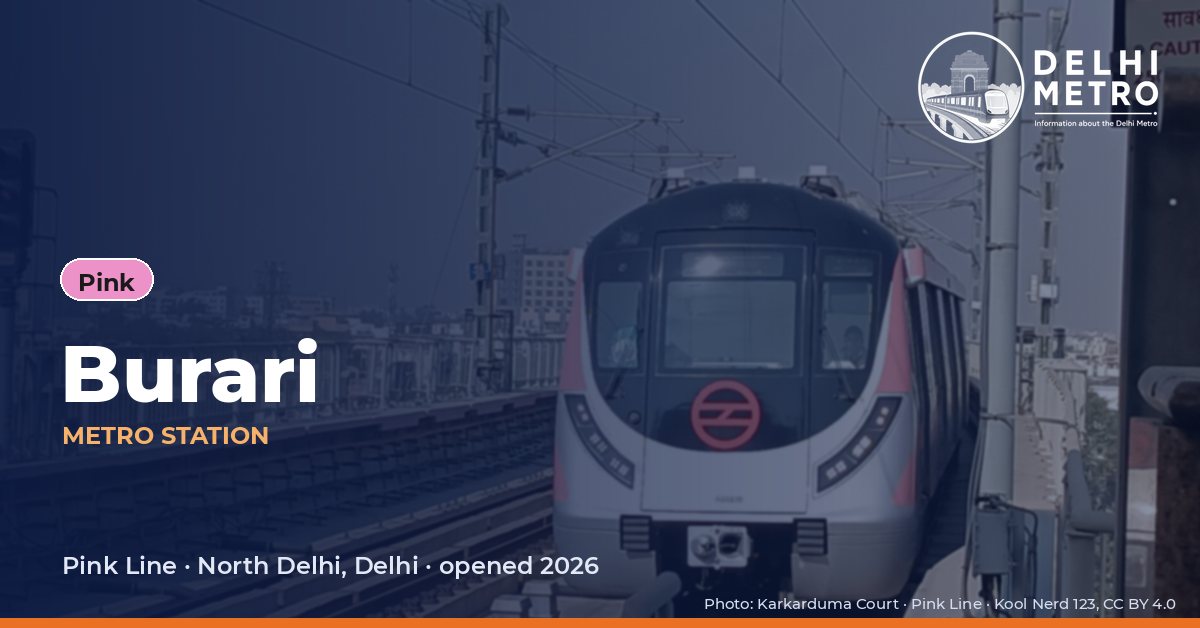 Burari metro station, Delhi Metro