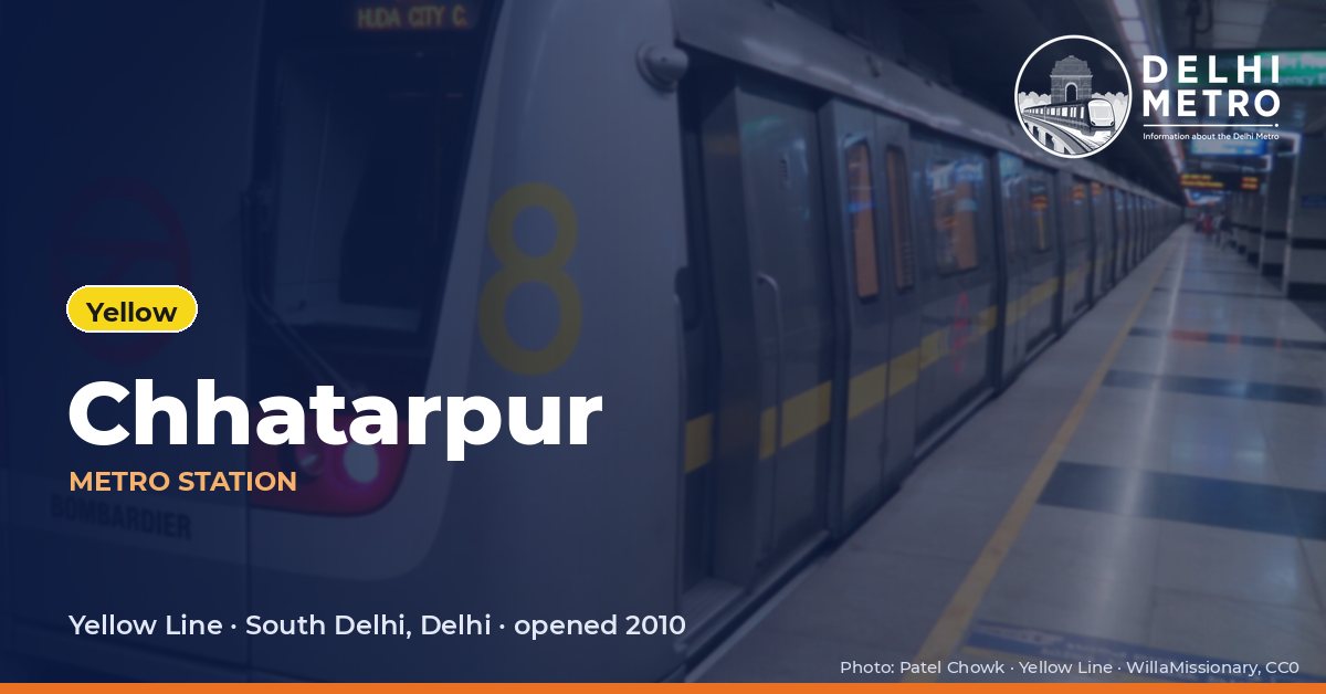 Chhatarpur metro station, Delhi Metro