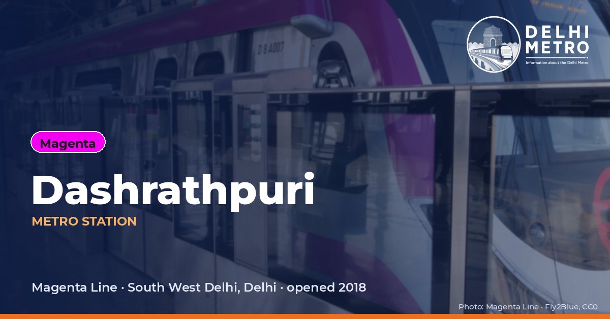 Dashrathpuri metro station, Delhi Metro
