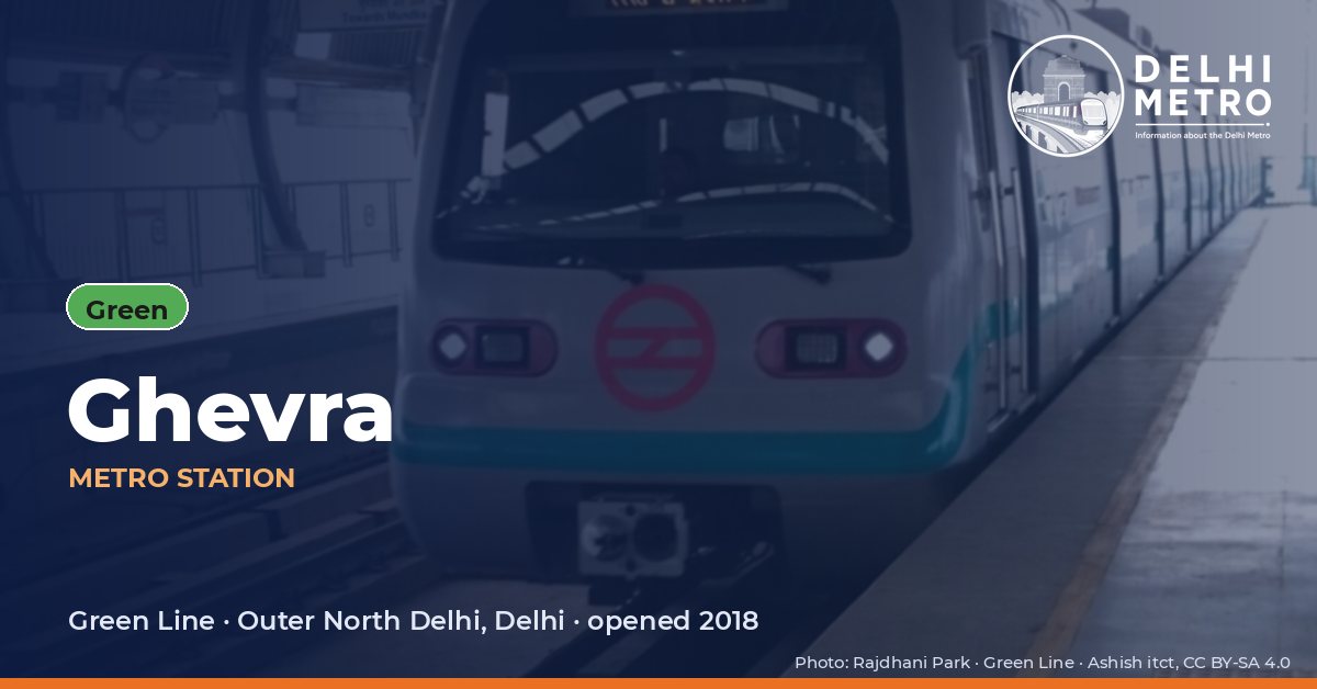 Ghevra metro station, Delhi Metro