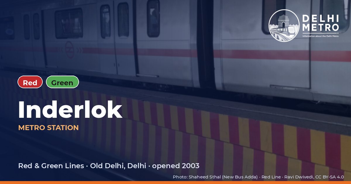 Inderlok metro station, Delhi Metro