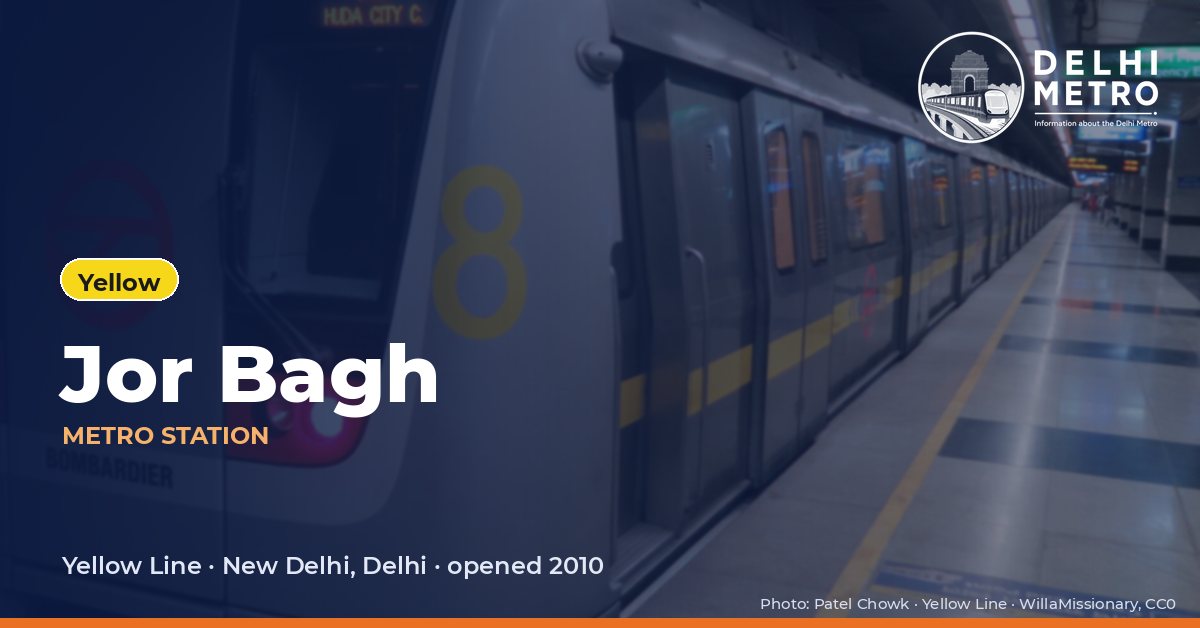 Jor Bagh metro station, Delhi Metro