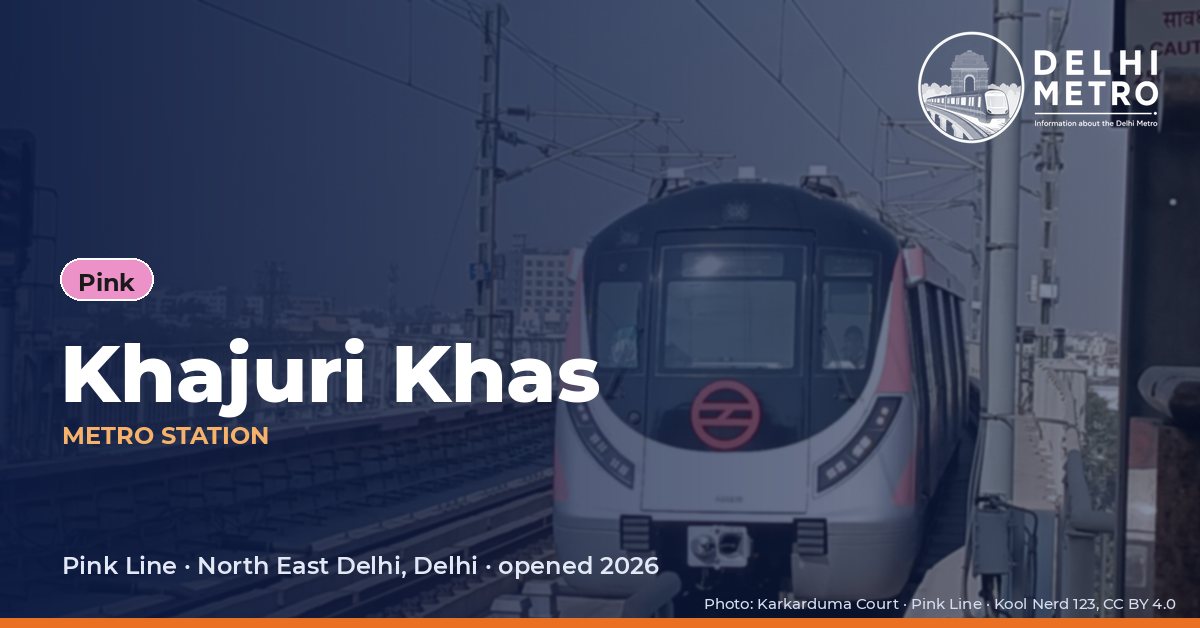 Khajuri Khas metro station, Delhi Metro