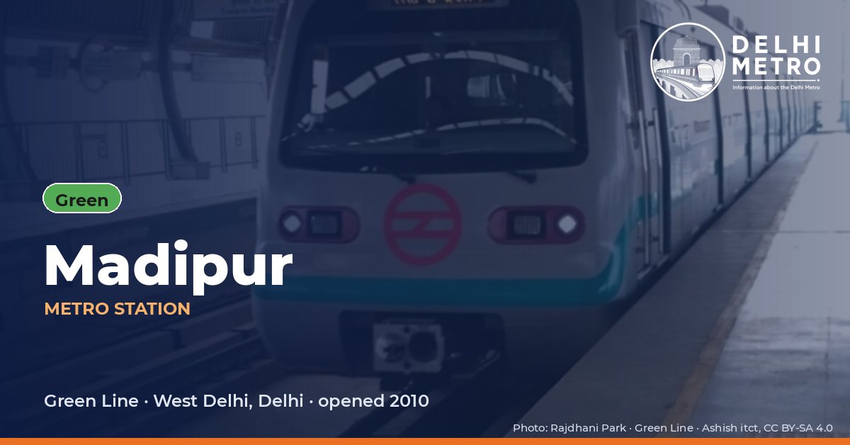 Madipur metro station, Delhi Metro