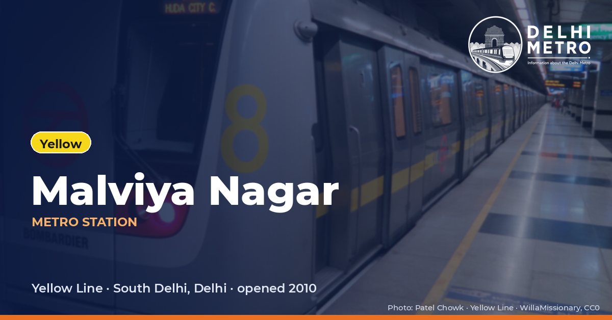 Malviya Nagar metro station, Delhi Metro