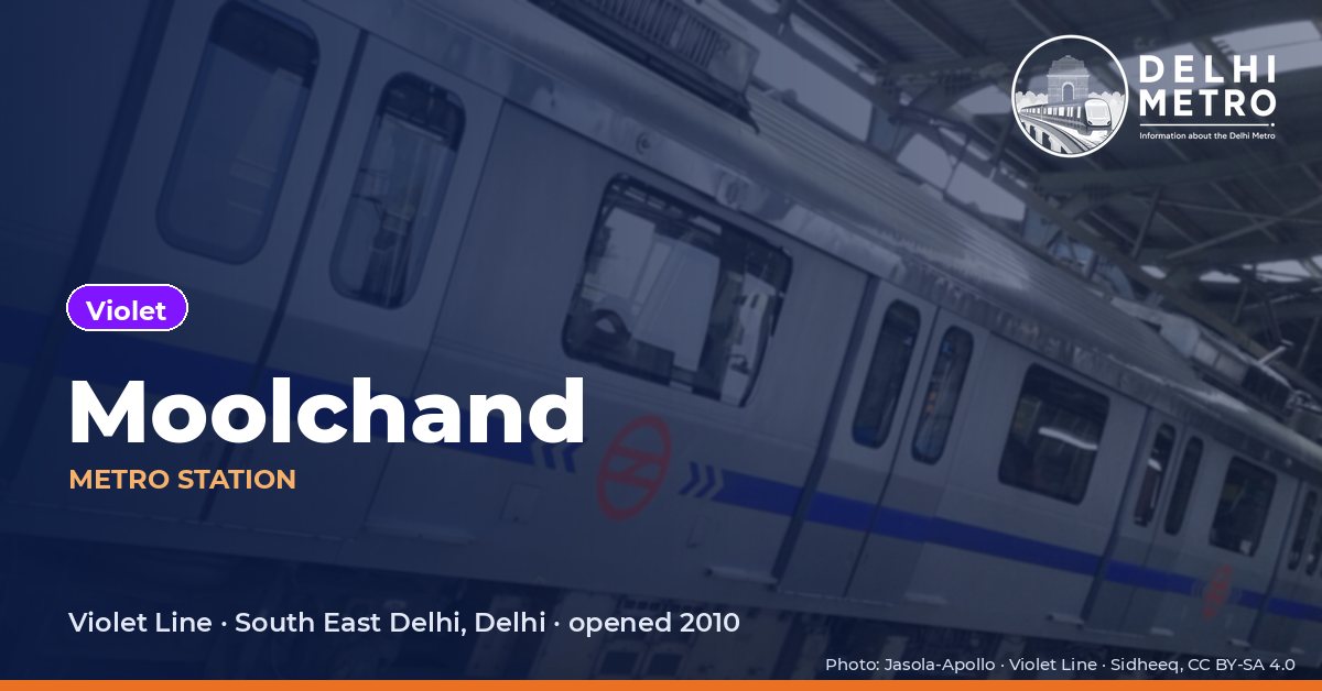 Moolchand metro station, Delhi Metro