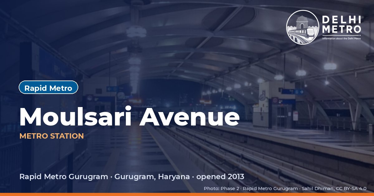 Moulsari Avenue metro station, Delhi Metro