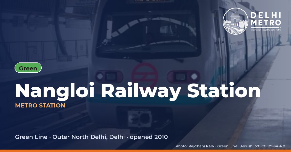 Nangloi Railway Station metro station, Delhi Metro