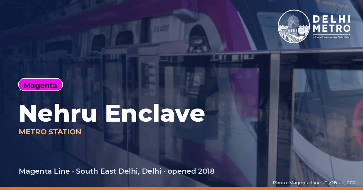 Nehru Enclave metro station, Delhi Metro