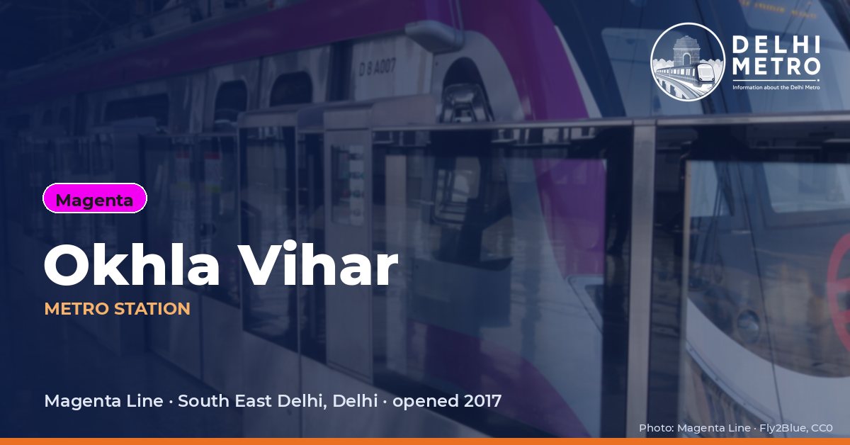 Okhla Vihar metro station, Delhi Metro