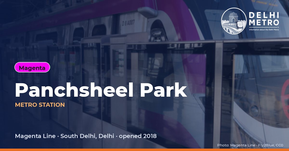 Panchsheel Park metro station, Delhi Metro