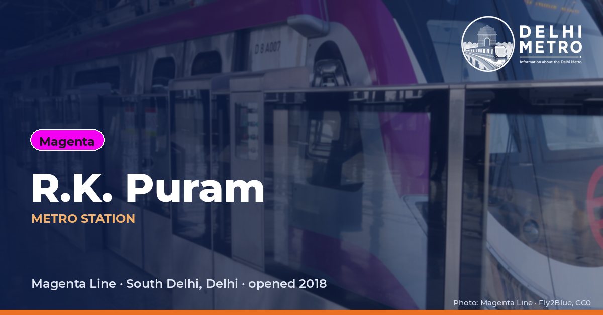 R.K. Puram metro station, Delhi Metro