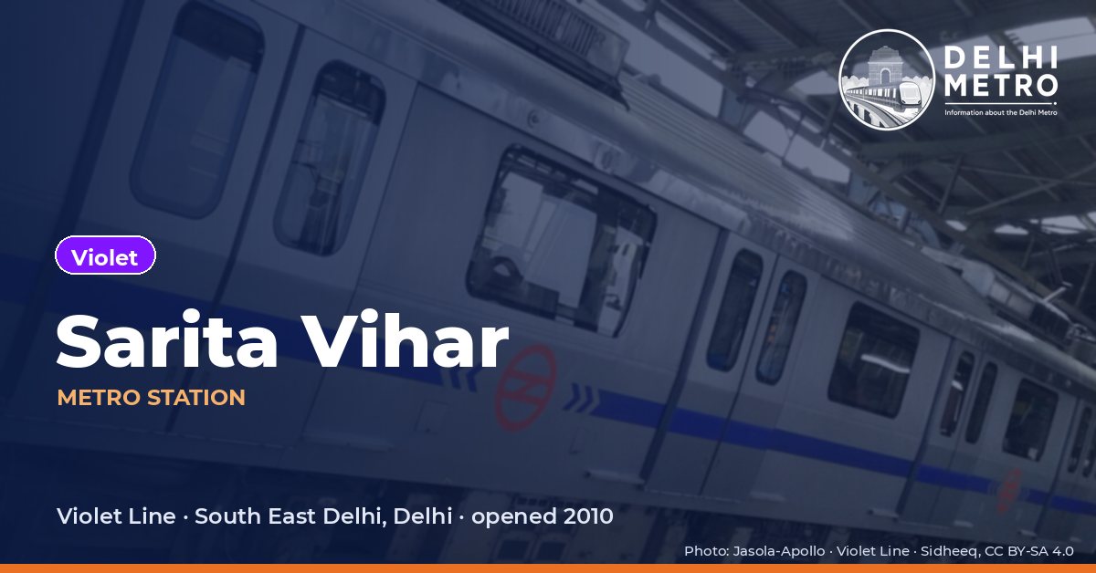 Sarita Vihar metro station, Delhi Metro
