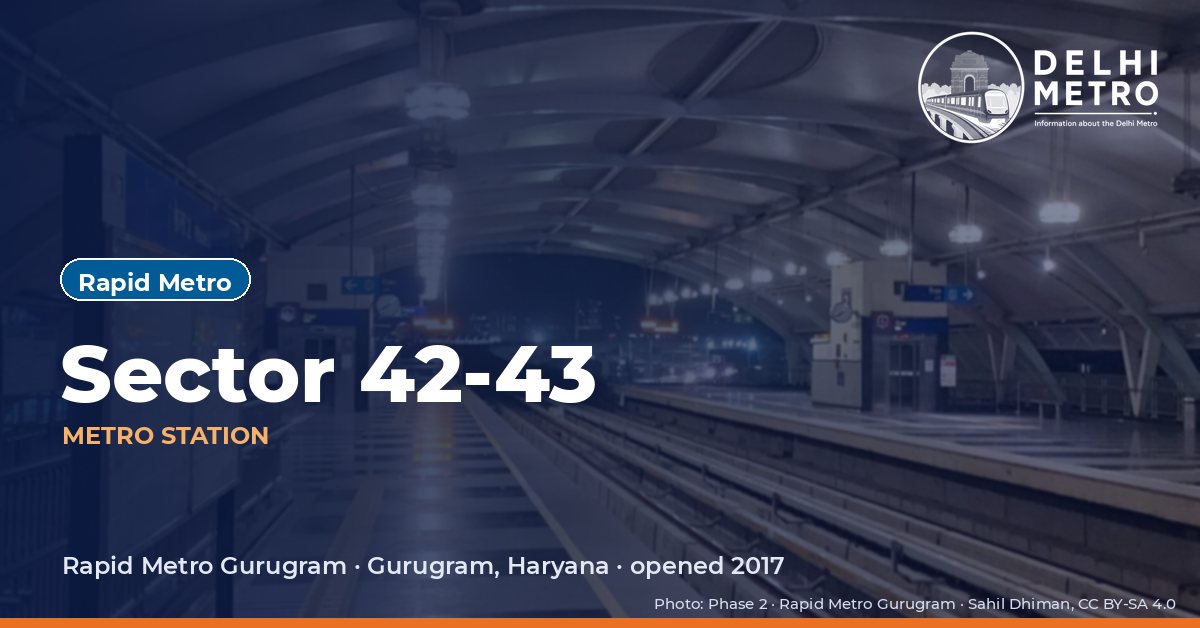 Sector 42-43 metro station, Delhi Metro
