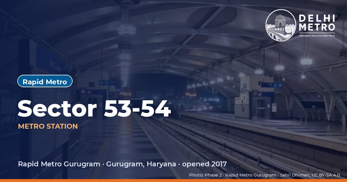 Sector 53-54 metro station, Delhi Metro