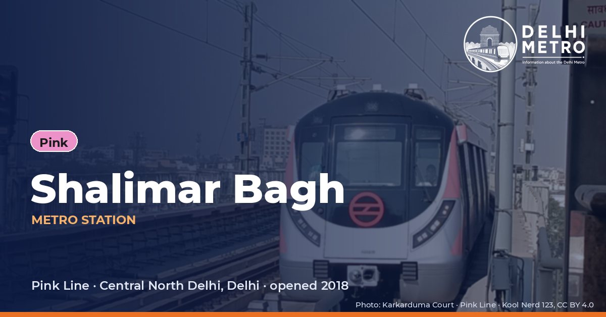 Shalimar Bagh metro station, Delhi Metro