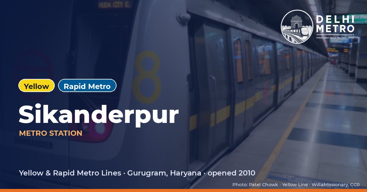 Sikanderpur metro station, Delhi Metro