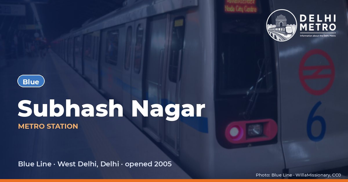 Subhash Nagar metro station, Delhi Metro