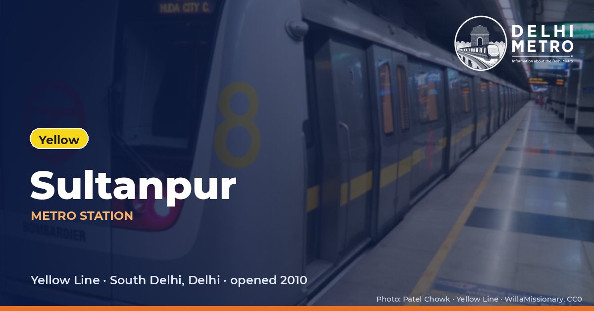 Sultanpur metro station, Delhi Metro