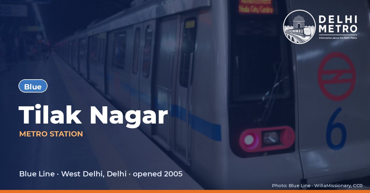 Tilak Nagar metro station, Delhi Metro
