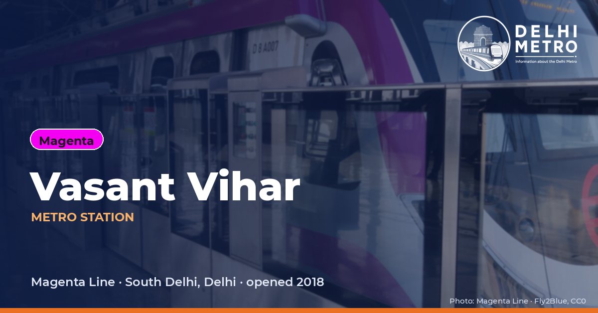 Vasant Vihar metro station, Delhi Metro