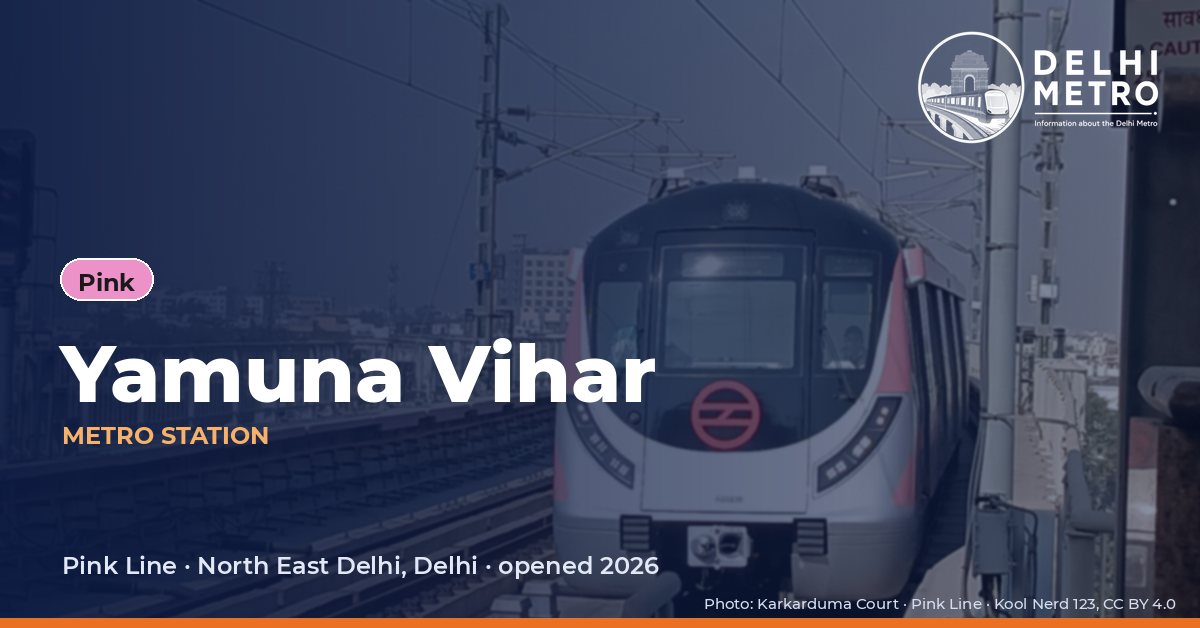 Yamuna Vihar metro station, Delhi Metro